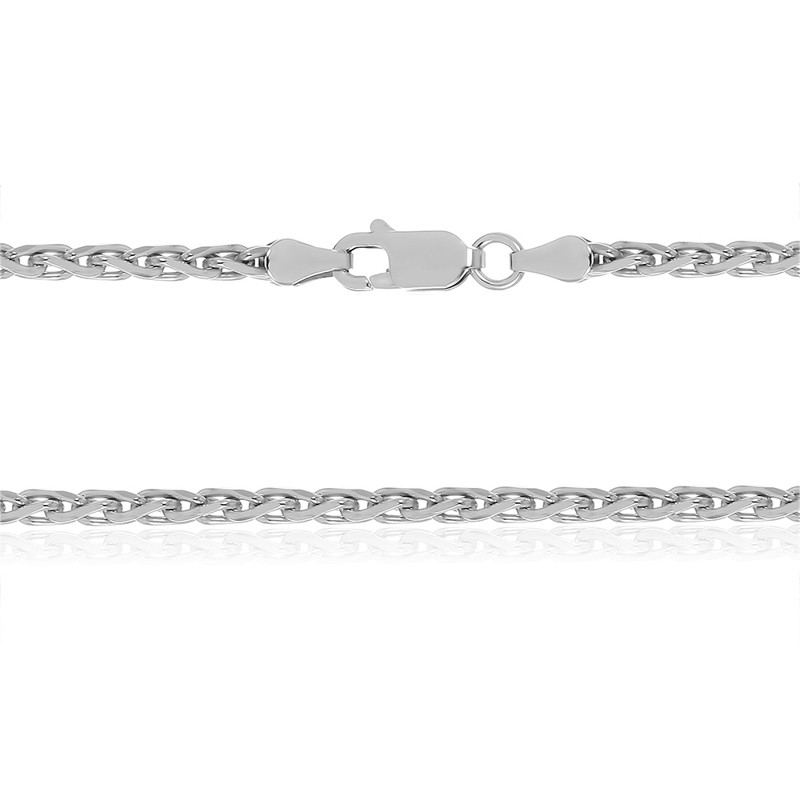 

Серебряная цепь Silvex925 родированная - колос 857Р 4/45, женская