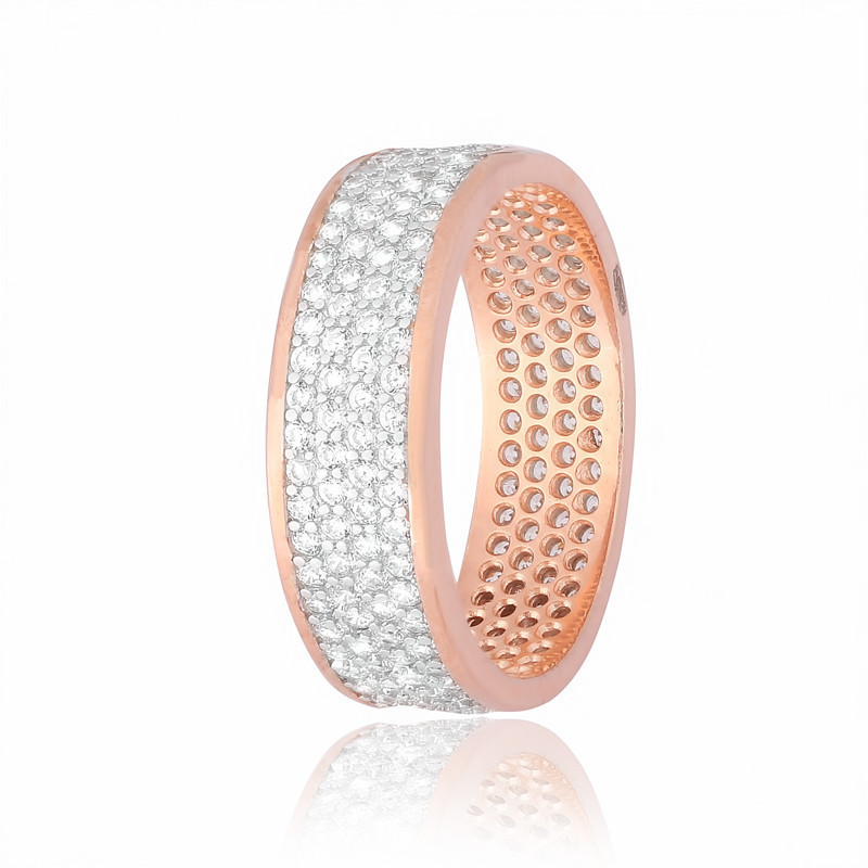 

Серебряное кольцо позолоченное с фианитом Silvex925 КК3Ф/373 - 17