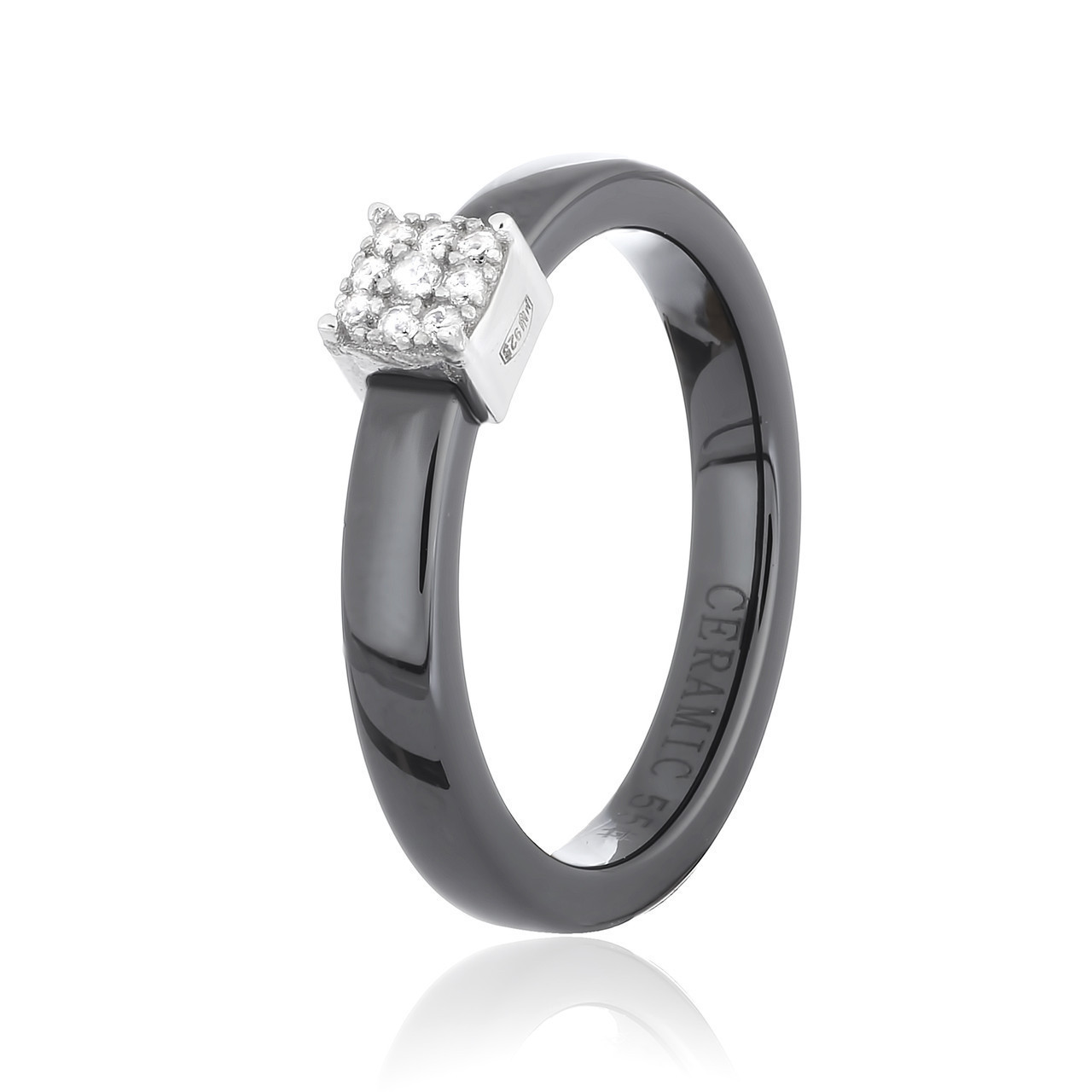 

Серебряное кольцо керамическое Silvex925 К2ФК/1013 - 18