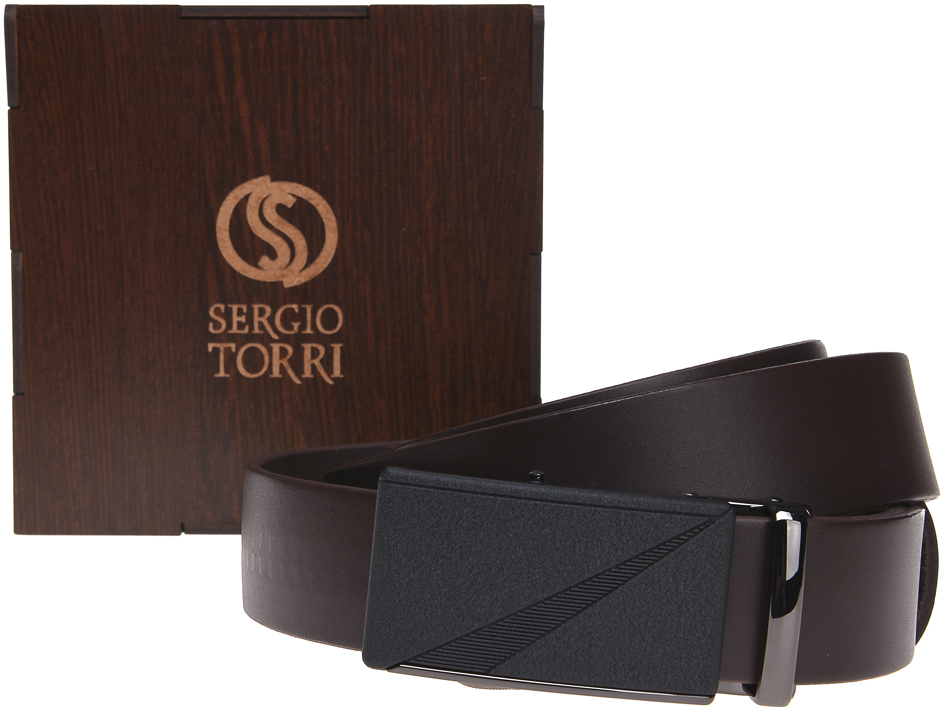 

Мужской ремень кожаный Sergio Torri 10-012 125 см Коричневый