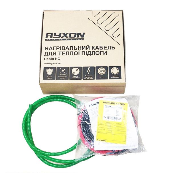 

Тонкий кабель под плитку Ryxon HC-20 4.4 м.кв -700 Вт - 35м