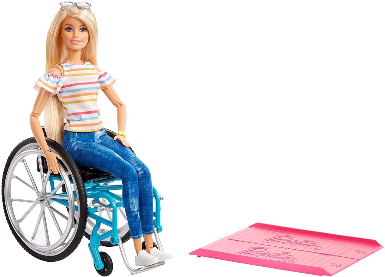 

Лялька Barbie Fashionistas Doll, Blonde with Rolling Wheelchair #132 Барбі в кріслі-колясці GGL22 (B07NQDX73G)