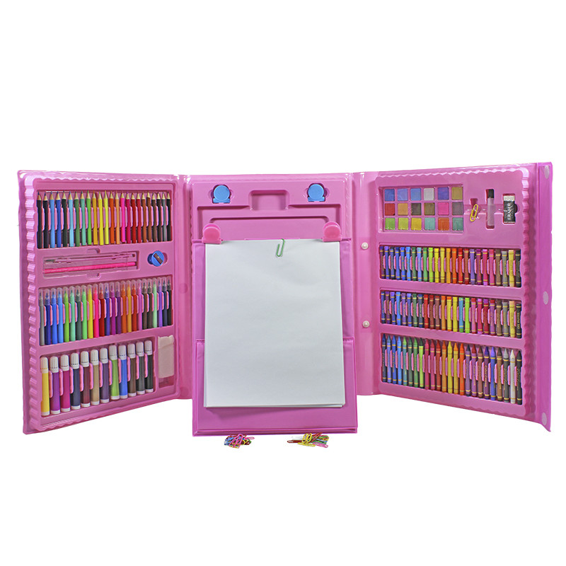 

Подарочный набор для детского творчества и рисования Lesko Super Mega Art Set 208 предметов Pink Уценка