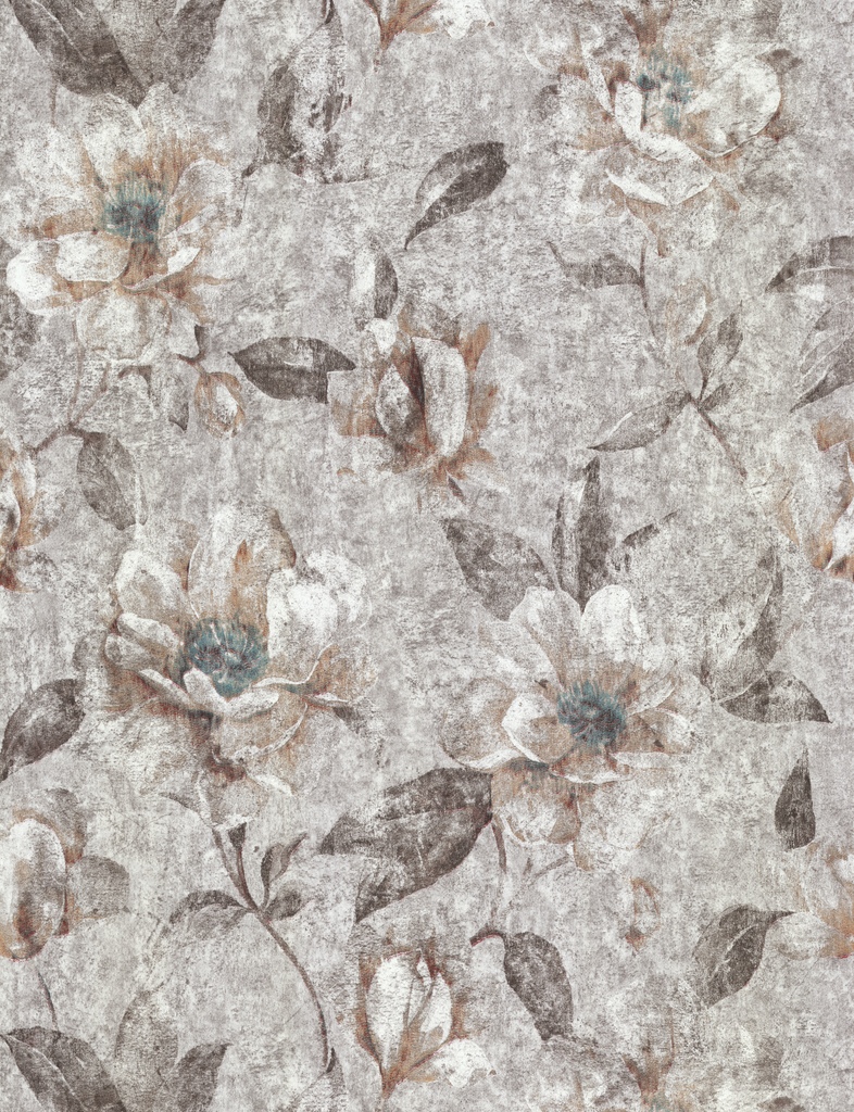 

Виниловые обои на флизилиновой основе Decori & Decori Unconventional 50037 серо-коричневый цветы