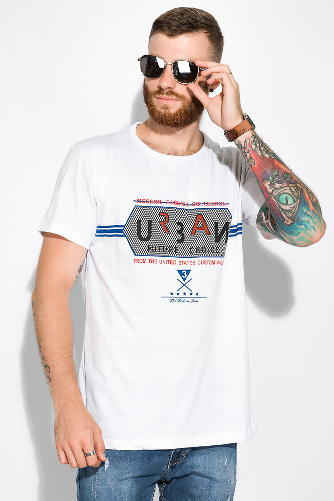 

Футболка с текстовым принтом Time of Style 134P013 4XL Белый
