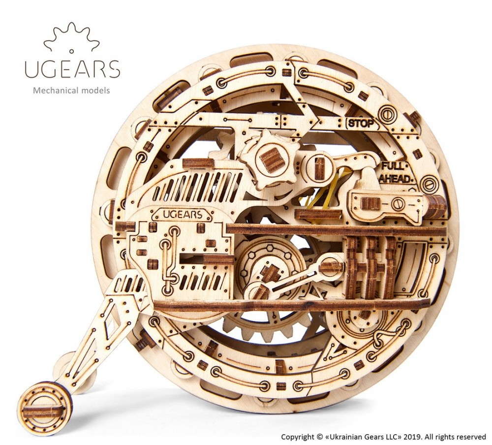 

Механический 3D конструктор «Моноколесо» от Ugears (300 деталей)