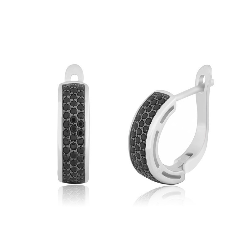 

Серебряные серьги Silvex925 с фианитом СК2ФО1/374, с английской застежкой