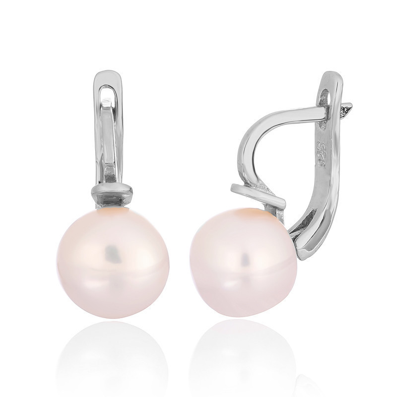 

Серебряные серьги Silvex925 с жемчугом С2Ж/294, с английской застежкой