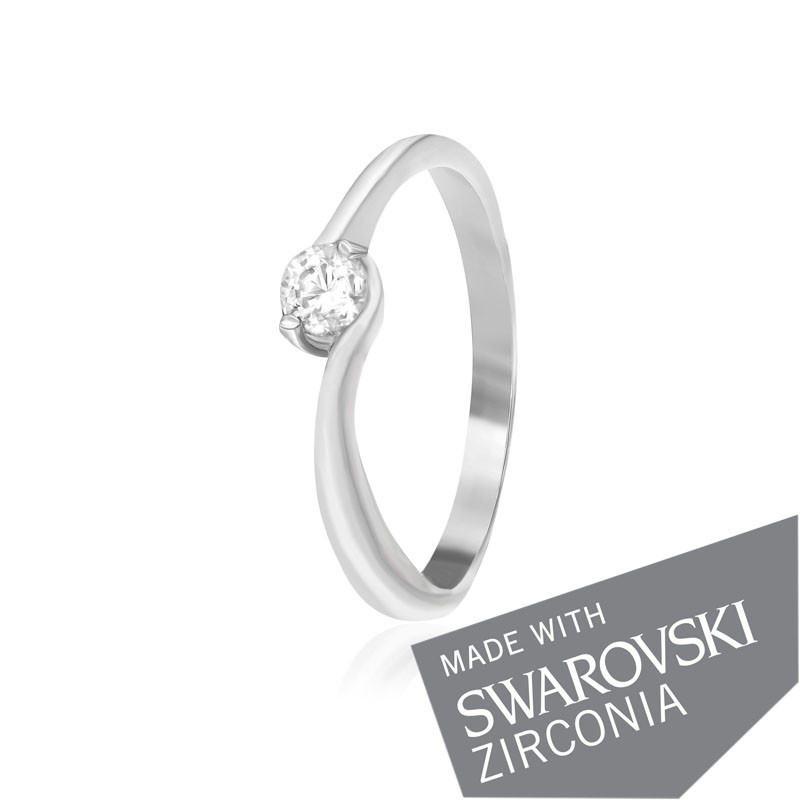 

Серебряное кольцо с цирконием Silvex925 SWAROVSKI ZIRCONIA К2С/458 - 17,5