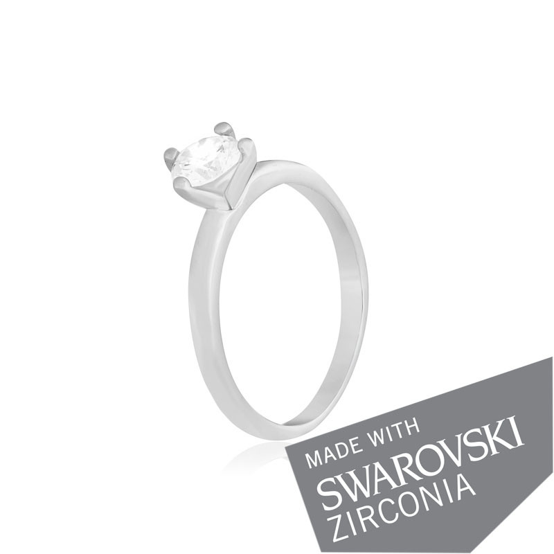 

Серебряное кольцо с цирконием Silvex925 SWAROVSKI ZIRCONIA К2С/717 - 15,5