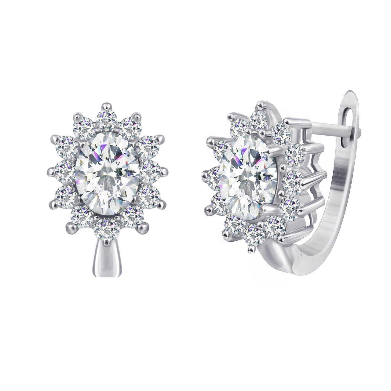

Серебряные серьги Silvex925 с фианитом СК2Ф/397, с английской застежкой