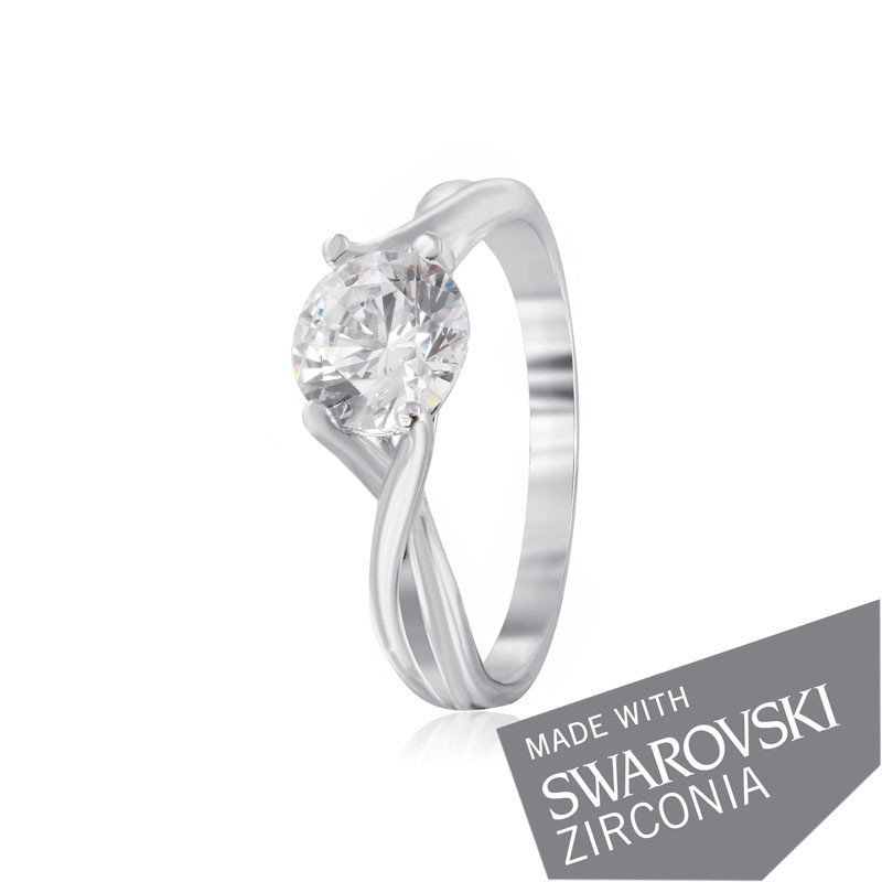 

Серебряное кольцо с цирконием Silvex925 SWAROVSKI ZIRCONIA К2С/700 - 18