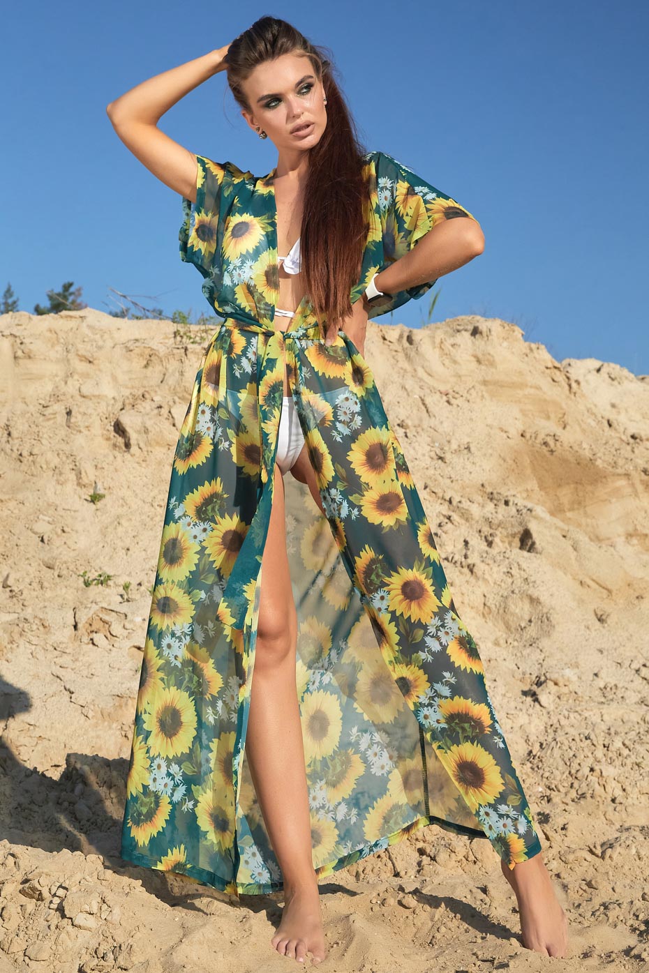 

Туника 1602.4187 Seventeen XXL- зеленый с желтым подсолнухом, Туника 1602.4187 Seventeen XXL-3XL зеленый с желтым подсолнухом