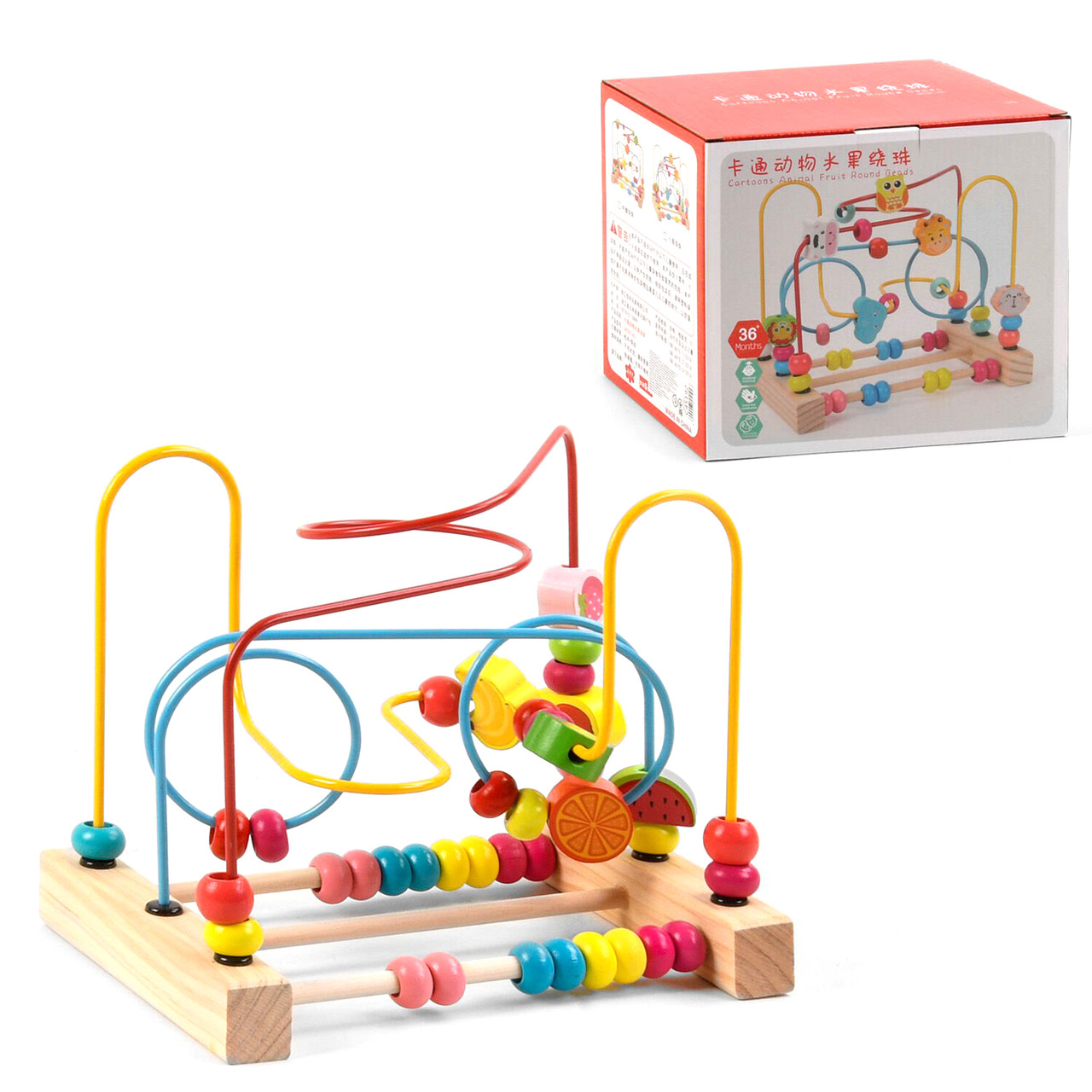 Деревянный лабиринт «Фрукты, разноцветный». Производитель - Kimi – фото ...