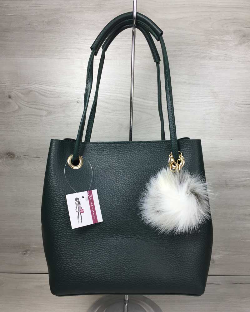 

Сумка женская Fluff Welas женская сумка 2 в 1 зеленая из экокожи