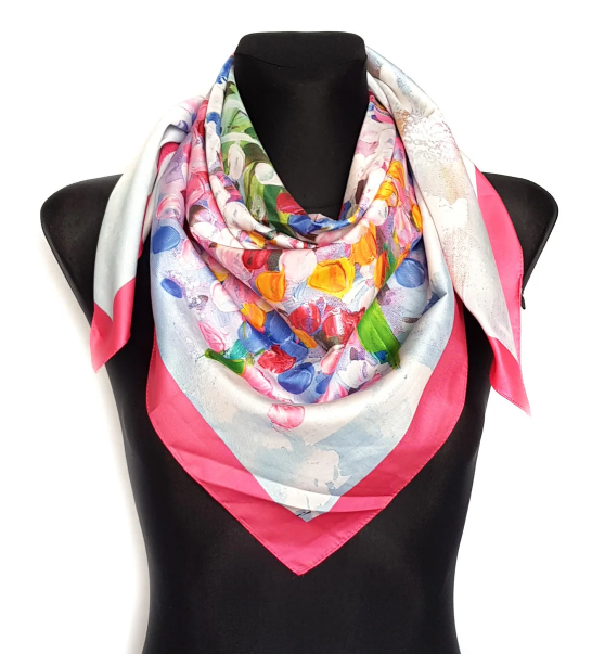 

Шелковый платок Fashion "Букет в стеклянной вазе" 90*90 см репродукция картины