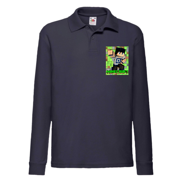 

Поло с длинным рукавом Fruit of the Loom Minecraft (Майнкрафт) темно-синий 152 см BFDFMK2M152D1TS