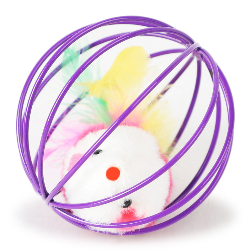 Игрушка для котов Taotaopets 012209 Purple 6см мышь в шаре от продавца ...