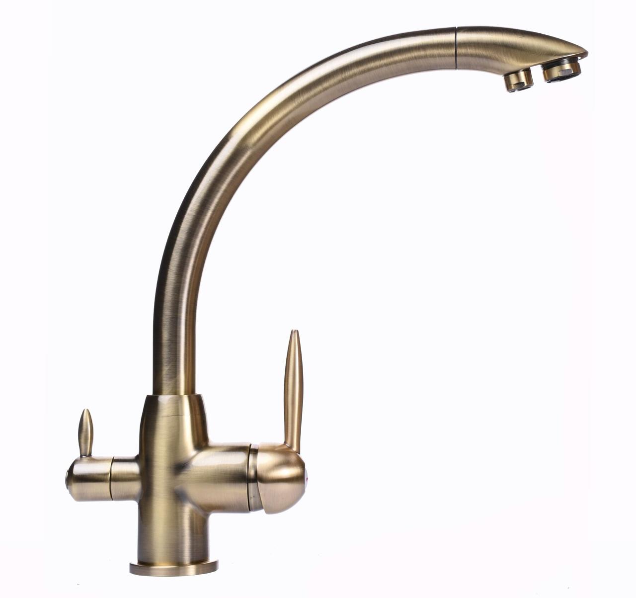 

Смеситель кухонный Globus Lux LAZER GLLR-0777 BRONZE