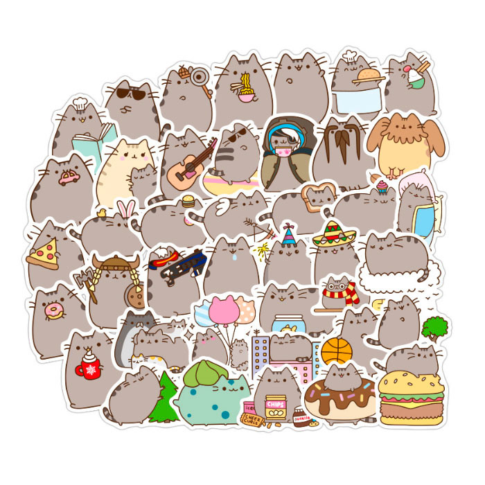 Набори стикер, наклейки Кот пушин, Pusheen: 305 грн