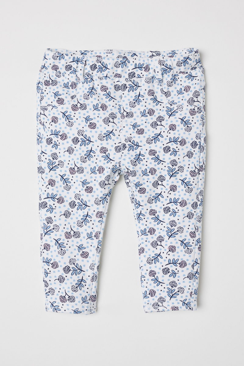 

Джеггинсы для девочки H&M 0644753001 74 СМ Белый 59996