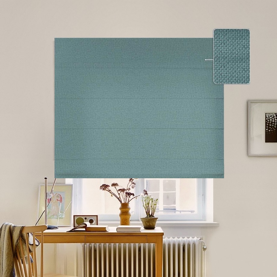 

Римская штора система Classic InHt Рогожка Dimout 33 Бирюзовый 150х160 см