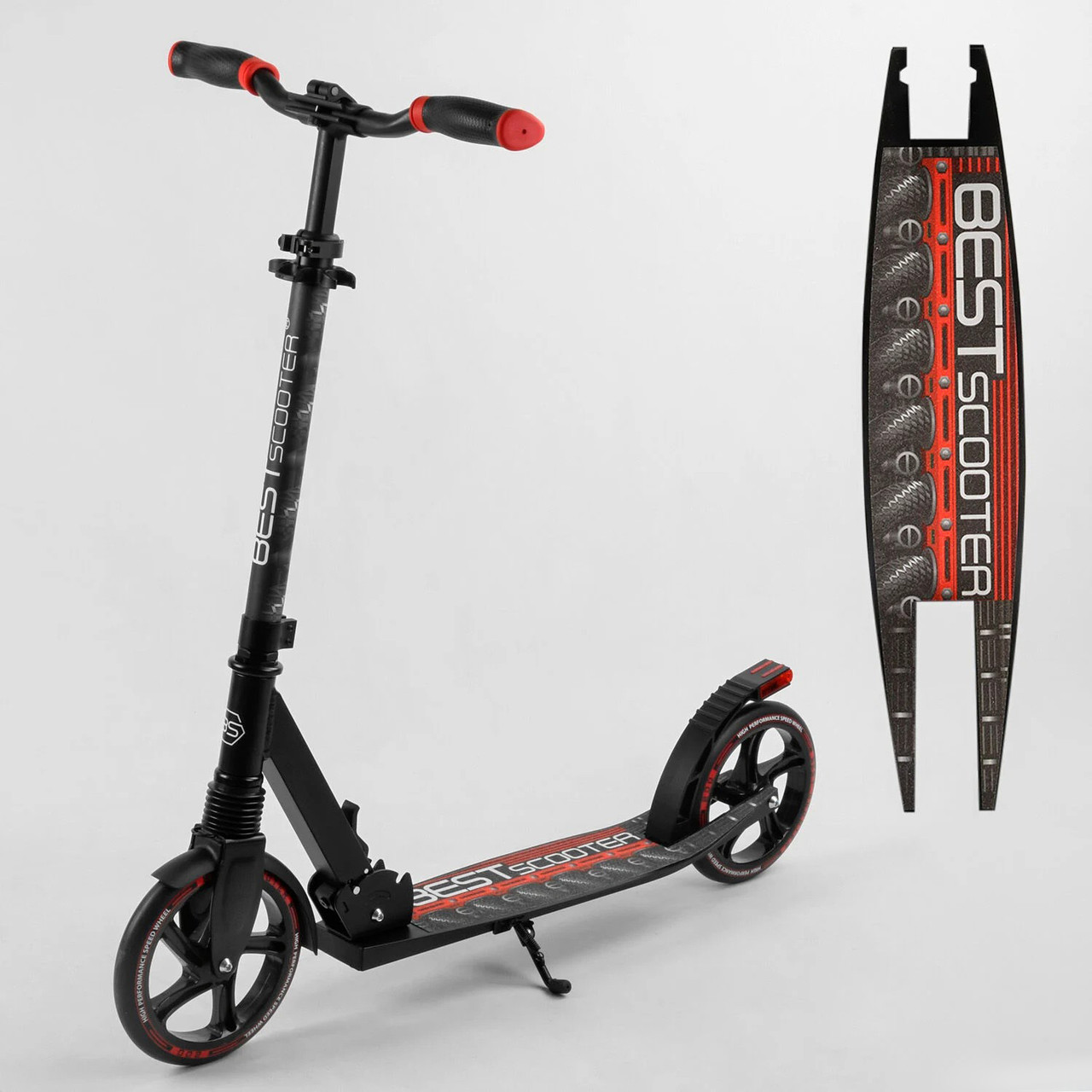 Самокат BEST SCOOTER 41775 черный (1 амортизатор) – низкие цены, кредит ...