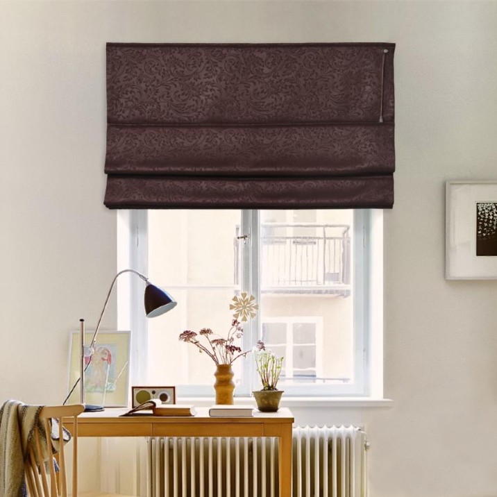 

Римская штора система Classic InHt Блэкаут Monogram 13 Шоколадный 220х160 см
