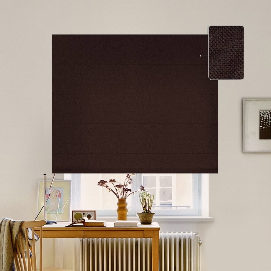 

Римская штора система Classic InHt Рогожка Dimout 16 Шоколадный 130х160 см