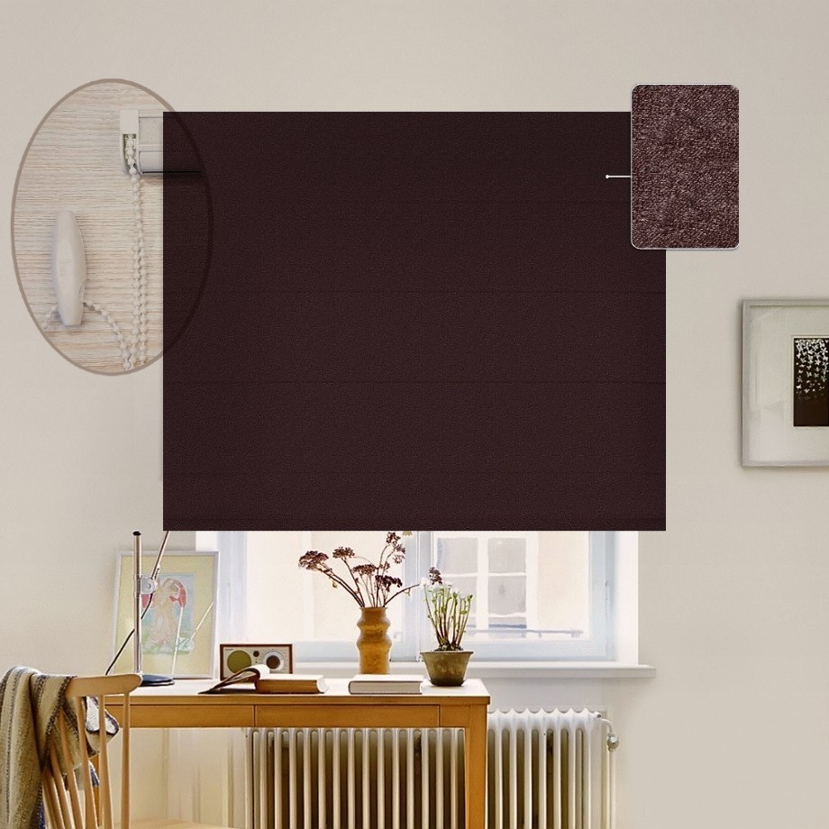 

Римская штора система Lux Coullise InHt Софт Lux 20 Шоколадный 140х160 см