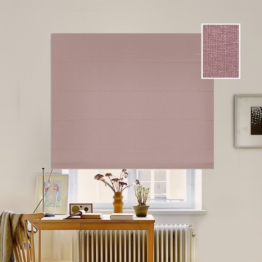 

Римская штора система Classic InHt Рогожка Premium 530 Пудра 80х160 см