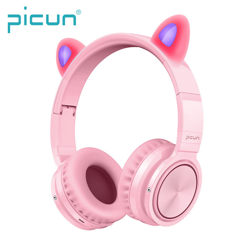 Беспроводные детские наушники с ушками Lucky Cat С02 Pink купить в ...