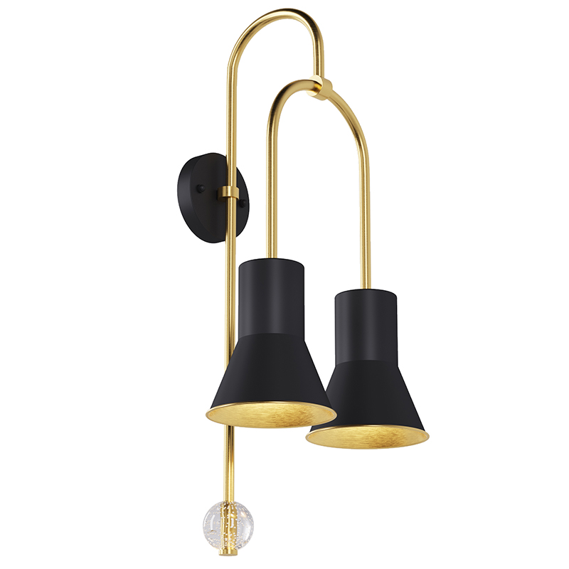 

Настенный светильник Pikart Lights 9302-8 Arch Черный/золотой