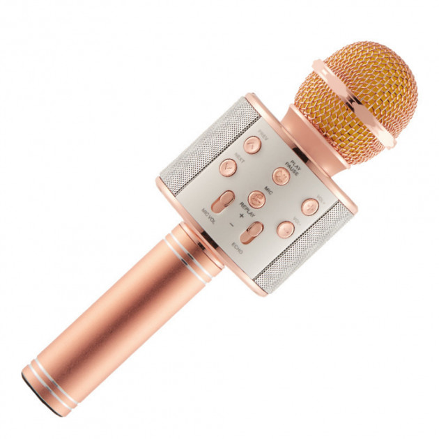 

Беспроводной микрофон караоке Wster WS858 Original Rose Gold с изменением голоса