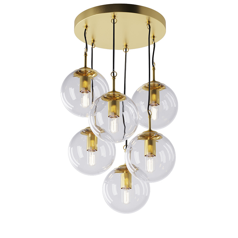 

Люстра Pikart Lights 6523-1 Brass Glass