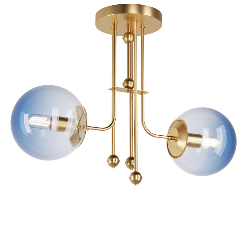 

Люстра Pikart Lights 6162-2 Brass Glass