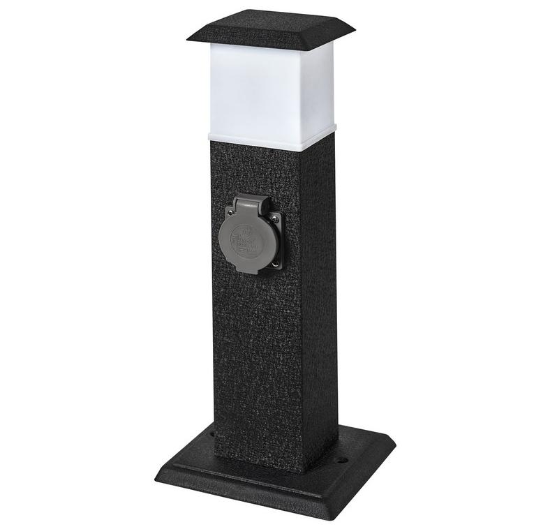 

Уличный столбик Delux Tower Smm-202Gl E14 + Роз 2 Вых С З/к И Крышкой 16А Черн. Мет Ip44 (90015703)
