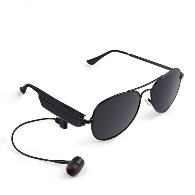 

Bluetooth гарнитура наушник для телефона Smart Glasses Gelete A8 в виде солнцезащитных очков Black
