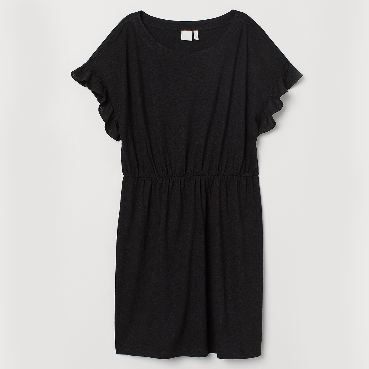 Акція на Сукня-футболка міні літня жіноча H&M 0776885_05 XS Чорна від Rozetka