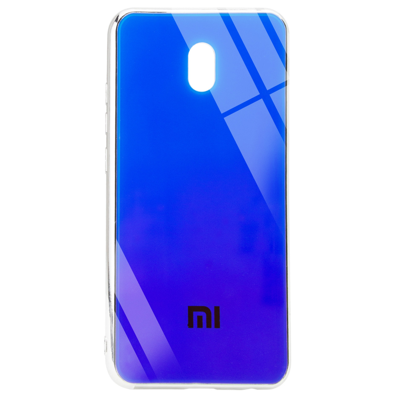 

TPU+Glass чехол Epik Gradient Rainbow с лого для Xiaomi Redmi 8a Синий