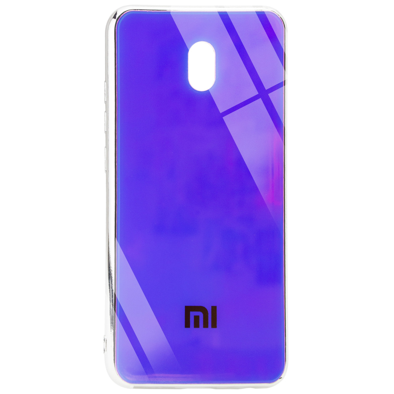 

TPU+Glass чехол Epik Gradient Rainbow с лого для Xiaomi Redmi 8a Фиолетовый
