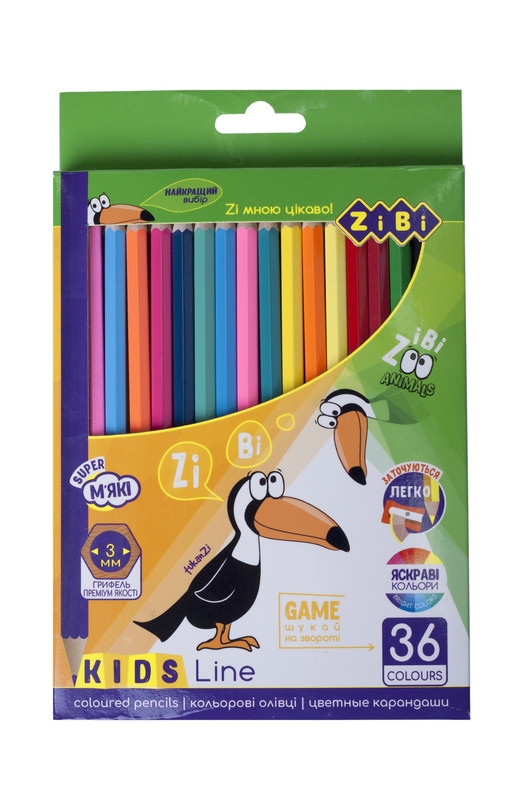 

Карандаши цветные ZiBi KIDS Line 36цв (ZB.2417)
