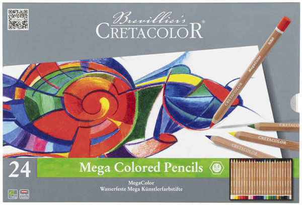 

Карандаши цветные Cretacolor MEGACOLOR 24шт в метал.пенале (9014400280887)