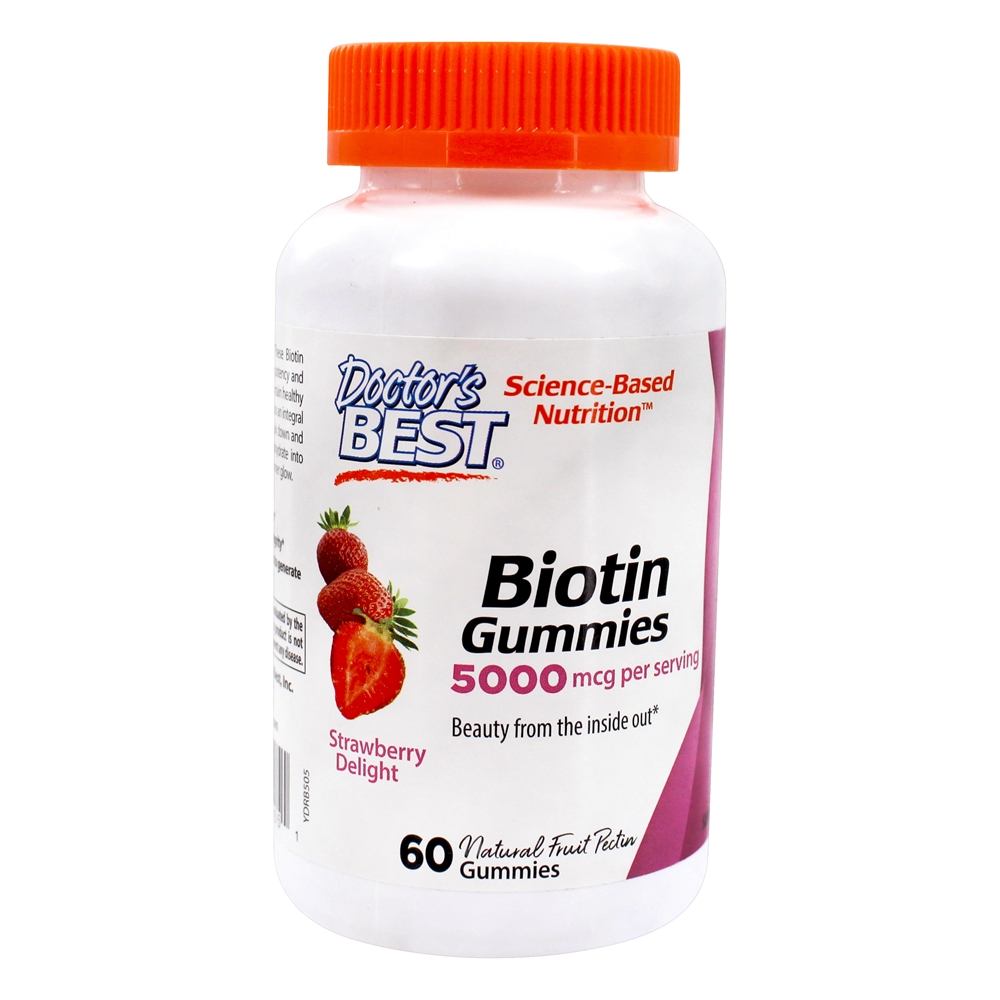 

Витамины Doctor's Best Biotin Gummies 60 таблеток Клубника (4384302748)