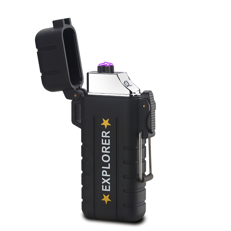 

Вологозахищена електроімпульсна запальничка SUNROZ DK-8039 Explorer акумуляторна USB Чорний