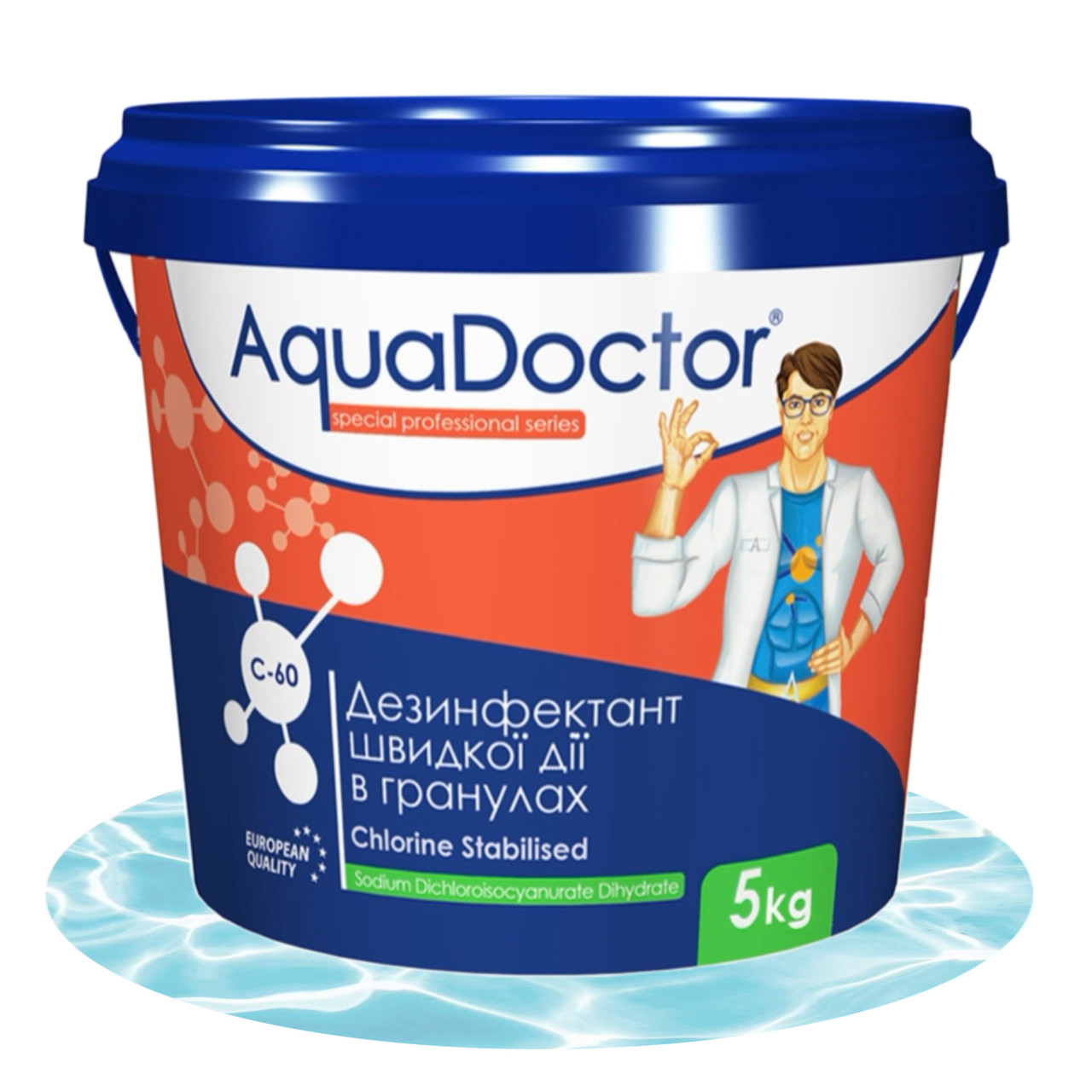 

Хлор для бассейна. AquaDoctor C-60 в гранулах (C-605) 5 кг