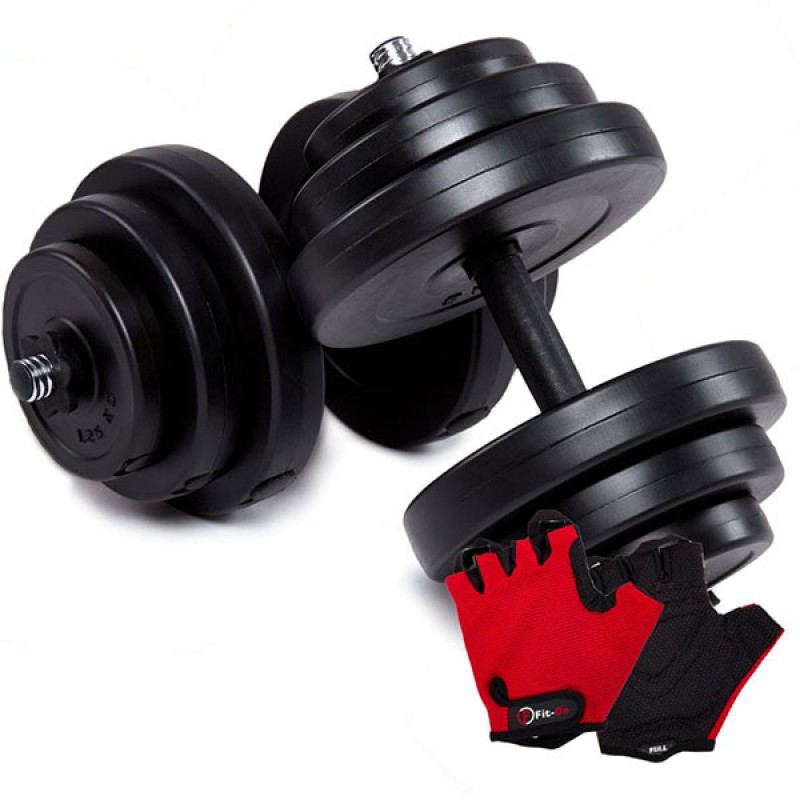 

Гантели CrossGym 2x21 кг + перчатки, код: 10715