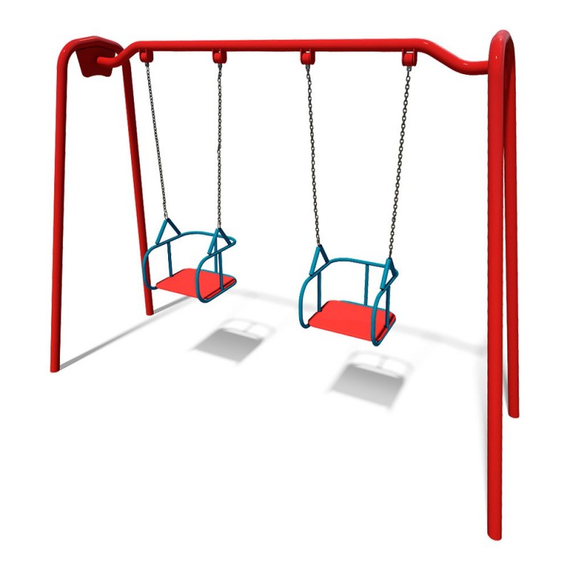 

Качели двойные PLAYBABY со спинками, код: TE407M-SM