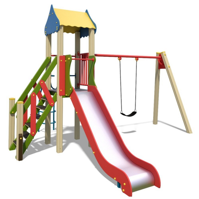 

Игровой комплекс PLAYBABY Малыш с качелью, код: T818-SM