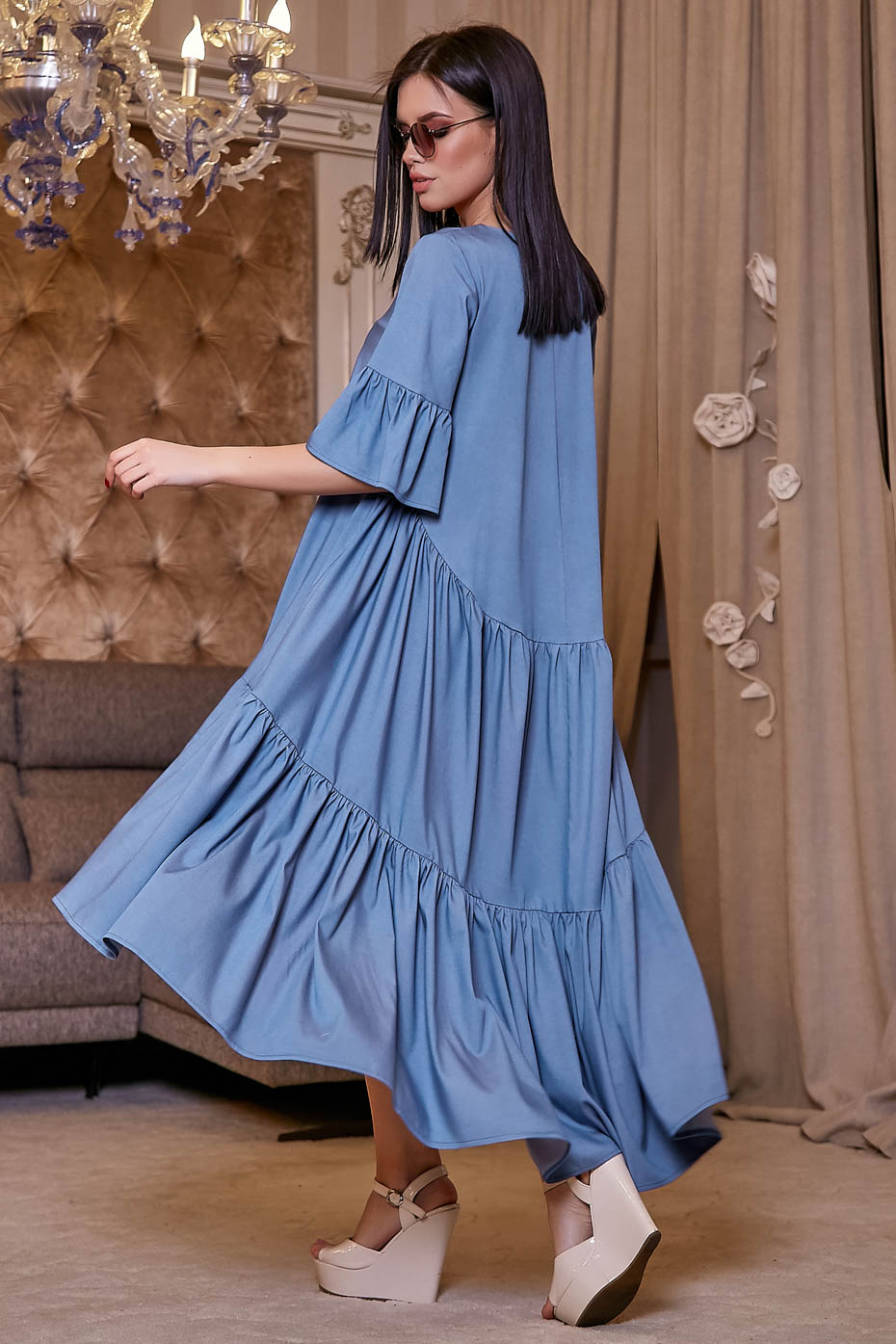 

Женское Seventeen платье из стрейч-коттона трапециевидного фасона цвет голубой XXL- (1160.3455, Женское Seventeen платье из стрейч-коттона трапециевидного фасона цвет голубой XXL-3XL (1160.3455)